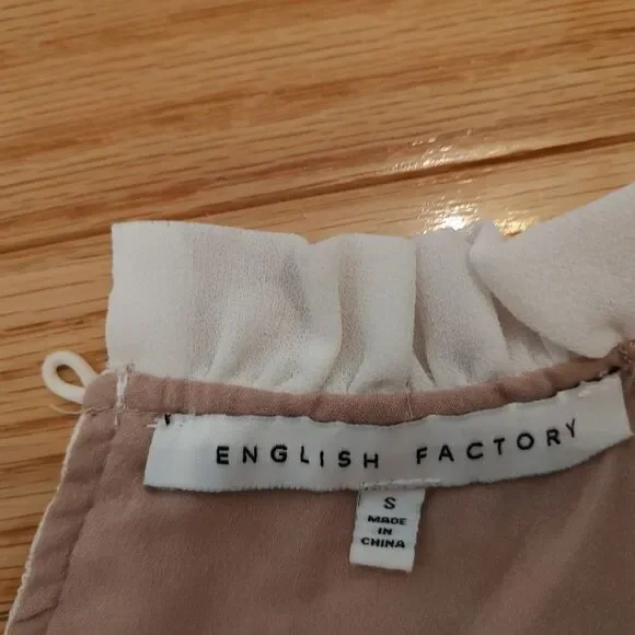 English Factory lace ruffle sleeveless top S - Picture 3 of 4